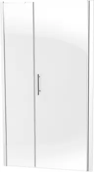 Usa sticla dus cu cadru metalic, 90 cm, crom, Moon, Deante imagine