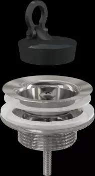 Ventil chiuveta baie 18 mm cu sita si dop, 5 4 Alcadrain A439 imagine