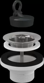 Ventil chiuveta baie 39 mm cu sita otel si dop Alcadrain A31 imagine