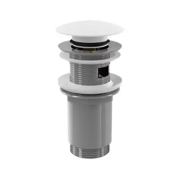 Ventil chiuveta baie alb click-clack cu preaplin, AlcaPlast imagine