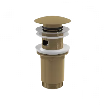 Ventil lavoar auriu mat periat click-clack cu preaplin si dop mare Alcadrain A392-G-B imagine