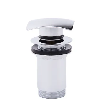 Ventil lavoar click-clack cu dop patrat, cu preaplin G1 1 4   alama, crom imagine