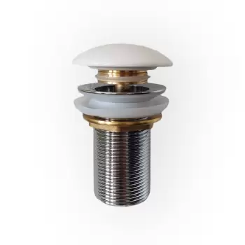Ventil lavoar click-clack cu preaplin si capac ceramic alb, Fluminia imagine