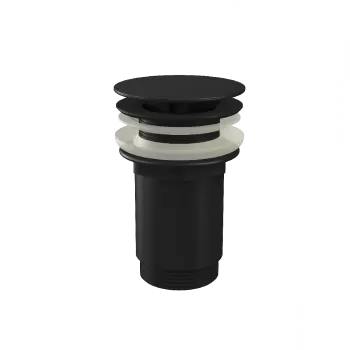 Ventil lavoar metalic cu click-clack si dop negru mat Alcadrain A396BLACK imagine