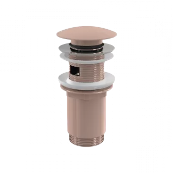Ventil lavoar red gold lucios click-clack cu preaplin si dop mare Alcadrain A392-RG-P imagine