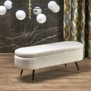 Banca cu spatiu de depozitare Aveiro plusata - H46 cm imagine