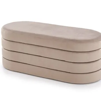 Banca cu spatiu de depozitare Calpi bej L110 cm imagine