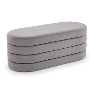 Banca cu spatiu de depozitare Calpi gri L110 cm imagine