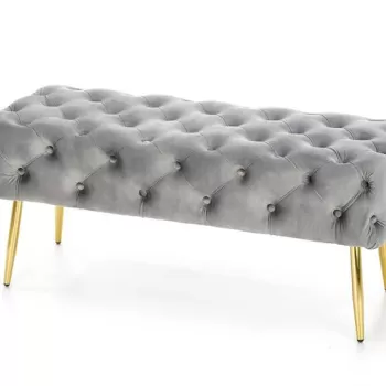 Banca tapitata Athena - Gri/Gold imagine