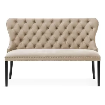 Bancuta tapitata Madame bej - H99 cm imagine