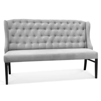 Bancuta tapitata Royal Chesterfield gri - H98 cm imagine