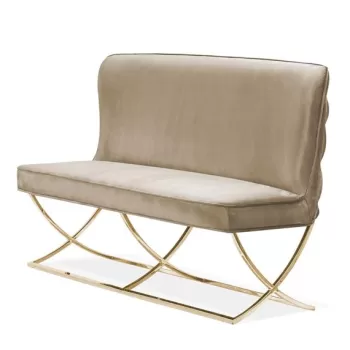 Bancuta tapitata Scarlet bej - H98 cm imagine