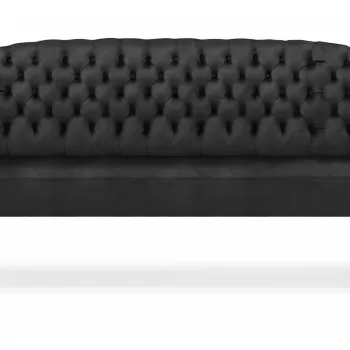 Bancuta tapitata Weronica negru - H98 cm imagine