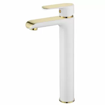 Baterie Bloom inalta alb/auriu H30 cm imagine