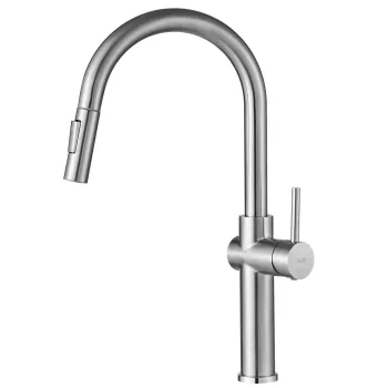 Baterie de bucatarie Rea Fresh High BRUSH NICKEL imagine