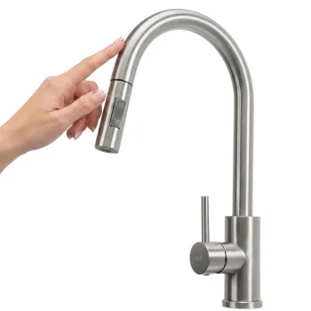 Baterie de bucatarie Rea Fresh Touch Brush Nickel imagine