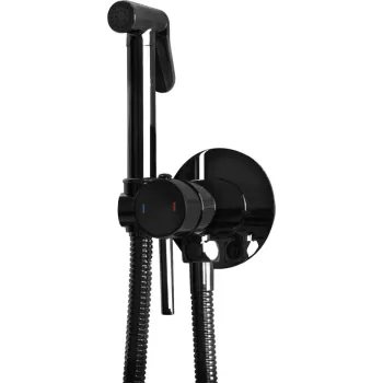 Baterie pentru bideu Lungo Loop negru metalic imagine