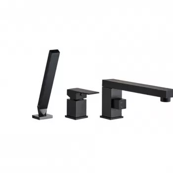 Baterie pentru cada Glen incastrata negru mat cu dus inclus imagine