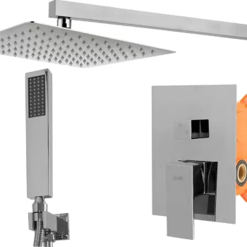 Baterie pentru dus incastrata Fenix argintie imagine