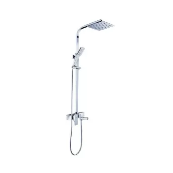 Baterie pentru dus Navaro silver reglabila - H 73-119,5 cm imagine