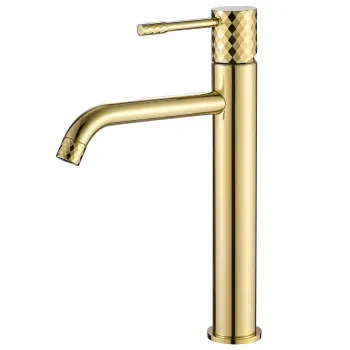 Baterie pentru lavoar Rea Lungo Diamond Gold imagine