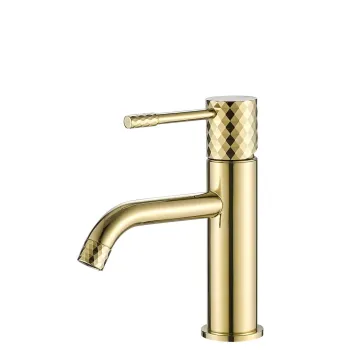 Baterie pentru lavoar Rea Lungo Diamond Gold imagine
