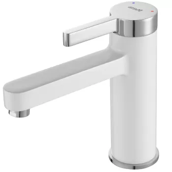 Baterie Polo alb/crom - H 15 cm imagine