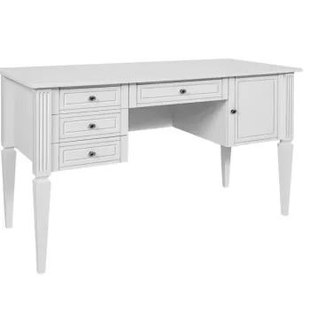 Birou elegant Ines alb L132 cm imagine