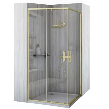 Cabina de dus auriu periat City 80x100 cm imagine