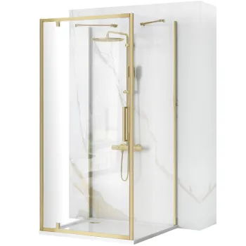 Cabina de dus De colt Rapid Swing Brush Gold imagine