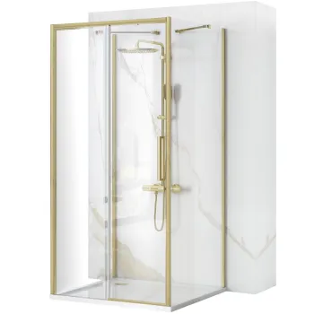 Cabina de dus de perete REA Rapid Slide Brush Gold imagine