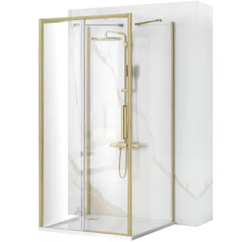 Cabina de dus de perete REA Rapid Slide Brush Gold imagine