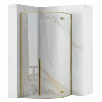 Cabina de dus DIAMOND 90x90 cm BRUSH GOLD imagine