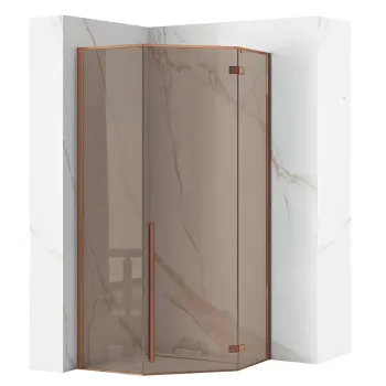 Cabina de dus DIAMOND 90x90 cm COPPER BRUSH imagine