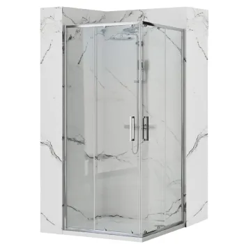 Cabina de dus Punto argintie 80x80 cm imagine