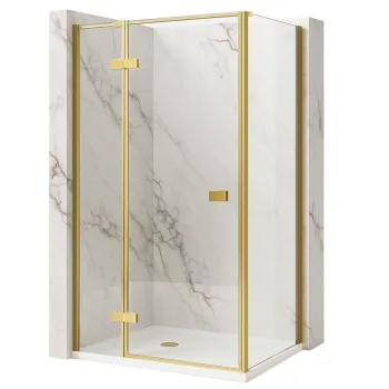 Cabina de dus Rea Atlas 100x80 Brush Gold imagine
