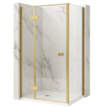 Cabina de dus Rea Atlas 100x90 Brush Gold imagine