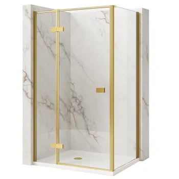 Cabina de dus Rea Atlas 80x100 Brush Gold imagine