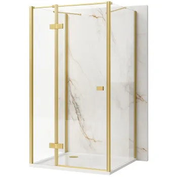 Cabina de dus Rea Atlas 80x90 Brush Gold imagine