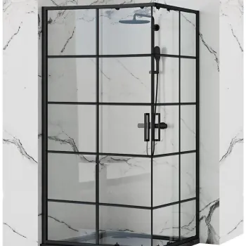 Cabina de dus Rea Concept Black 80x100 imagine