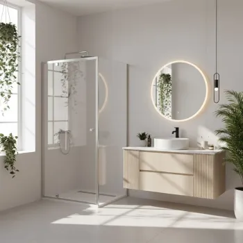 Cabina de dus Rea Primo Swing 80x80 Chrome imagine