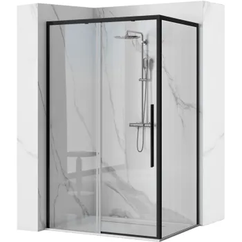 Cabina de dus SOLAR BLACK MAT 90x90 imagine