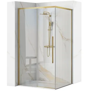 Cabina de dus SOLAR GOLD Brush 90x90 cm imagine