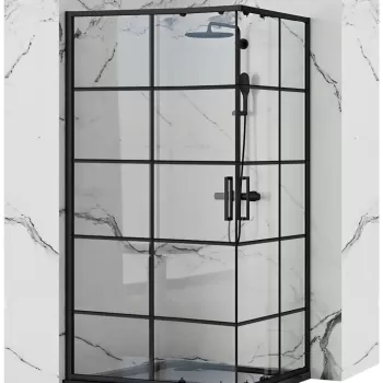 Cabina dus Concept negru - 80x100 cm imagine