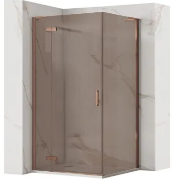 Cabina dus REA Hugo 100x90 Copper Brush imagine