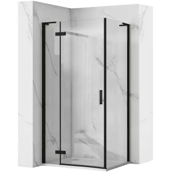 Cabina dus REA Hugo Black 80x80 imagine