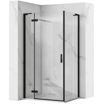 Cabina dus REA Hugo Black 90x80 imagine