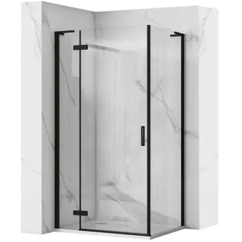 Cabina dus REA Hugo Black 90x90 imagine