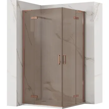 Cabina dus REA Hugo Double 80x80 Copper Brush imagine