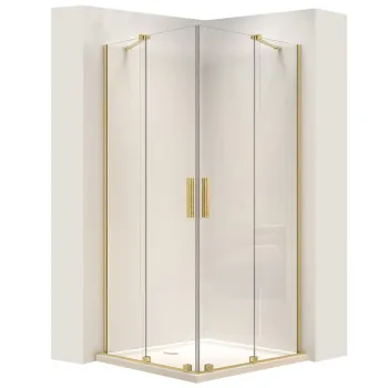 Cabina dus REA Montana Double Gold Brush 80x100 imagine